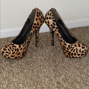 Leopard print heels